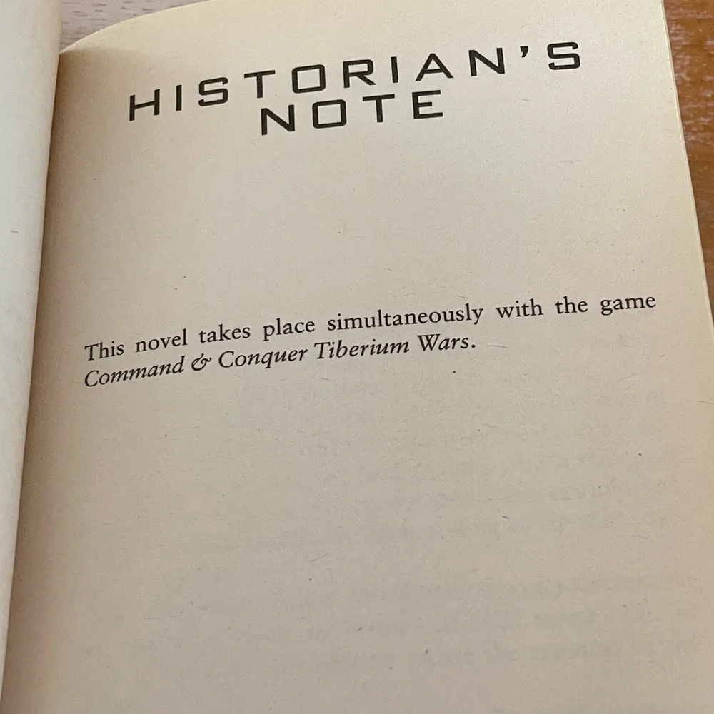 Command and Conquer: Tiberium Wars paperback book